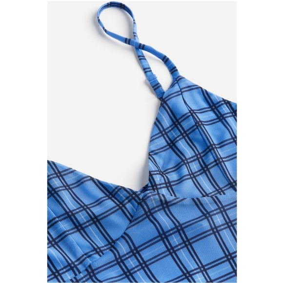 H&M Divided Plaid Mesh Slip Dress - Picture 8 of 9